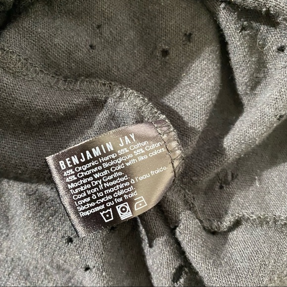 BENJAMIN JAY Punk Rock Distressed Short Sleeve Tee Black - Picture 5 of 6